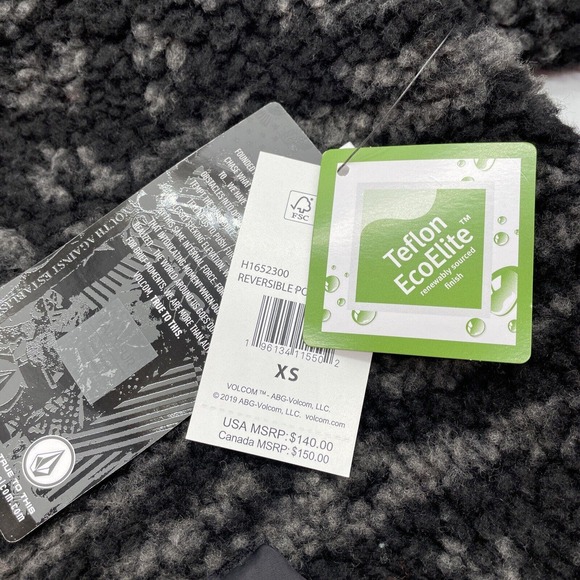 Volcom Reversible Polar Fleece Black Jacket Women's Size XS MSRP $140 - Picture 2 of 6